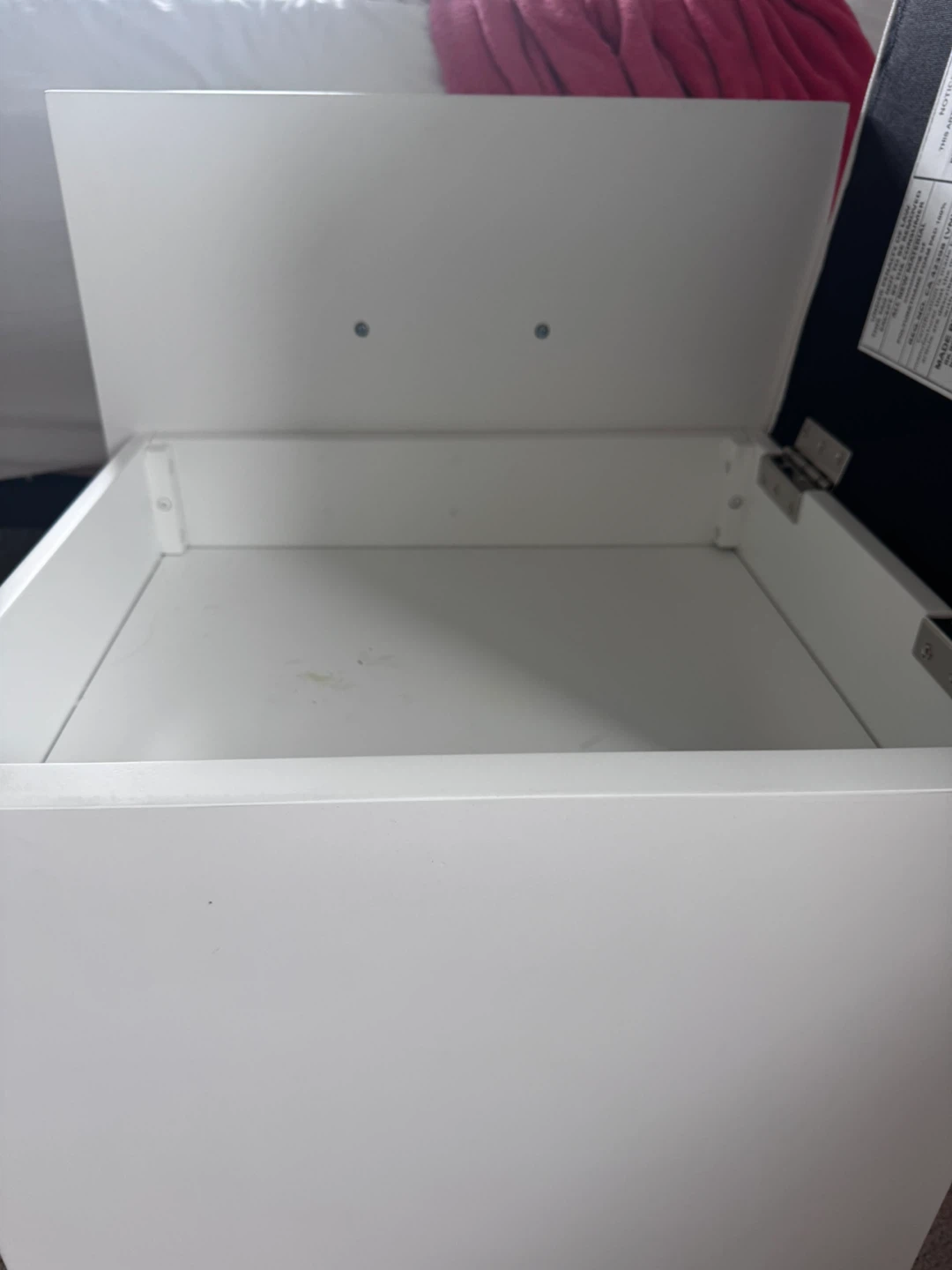 White Storage Ottoman Bench for vanity - photo 2