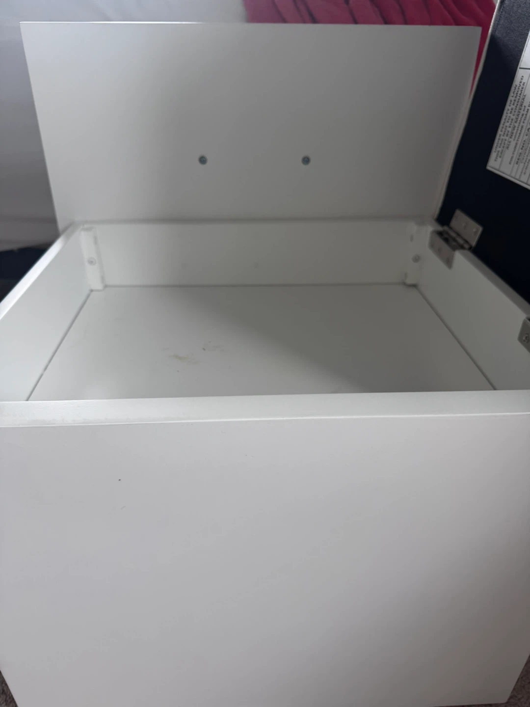 White Storage Ottoman Bench for vanity - photo 3