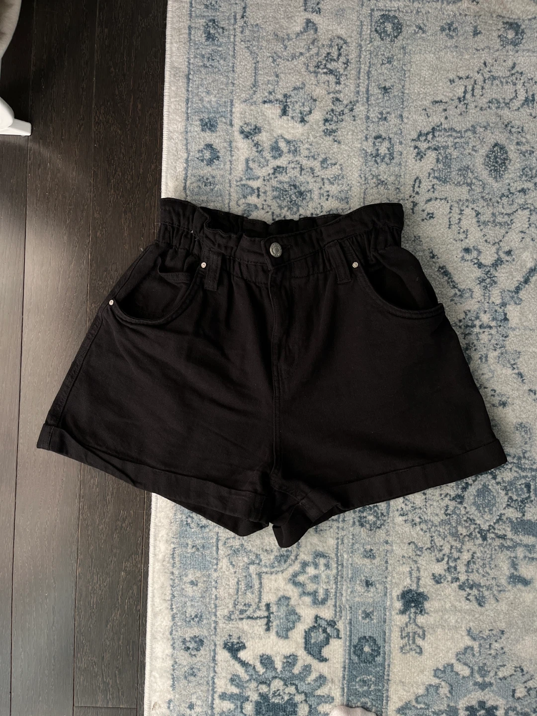 Bershka High Waist Denim Mini Shorts