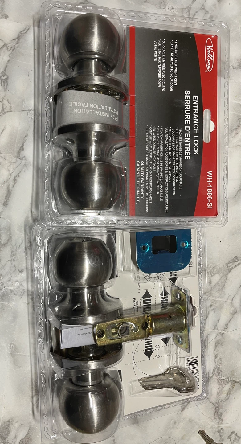 Wellson Entrance Lockset - Silver
