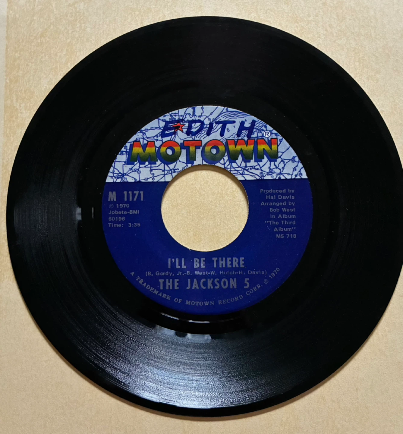 The Jackson 5 – I'll Be There 45 vinyl record 1970 vintage - photo 2