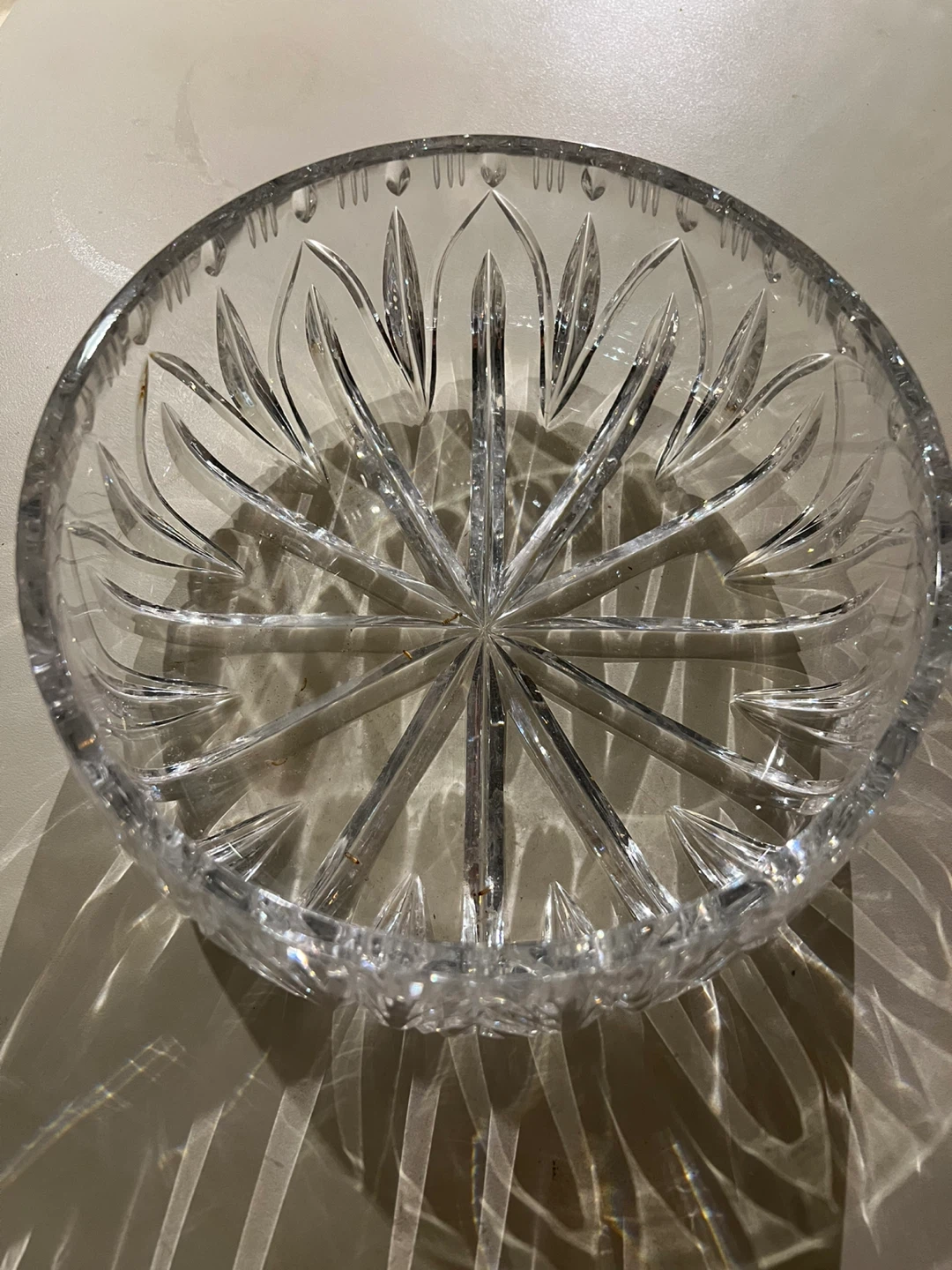 Crystal Cut Glass Serving Bowl - photo 2
