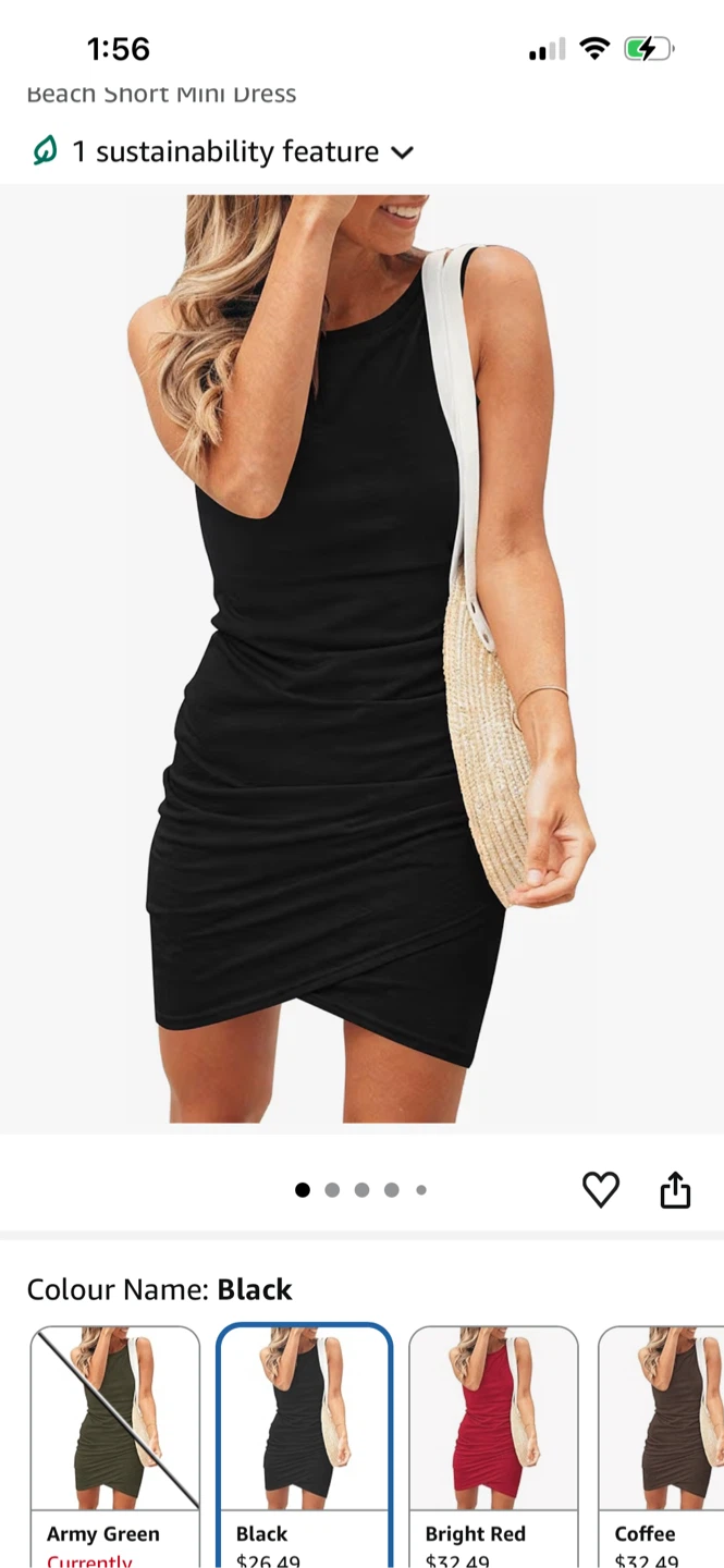 WNEEDU Women's Ruched Bodycon Mini black Dress size small - photo 3
