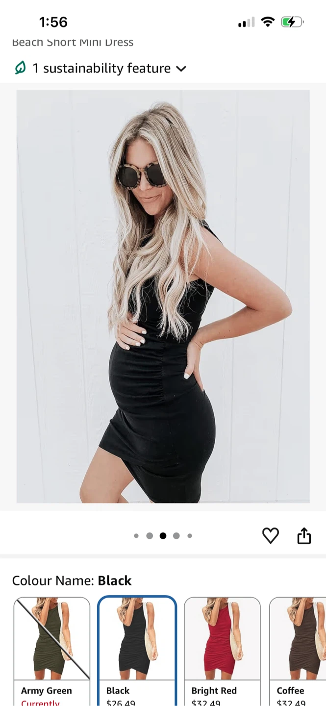 WNEEDU Women's Ruched Bodycon Mini black Dress size small - photo 5