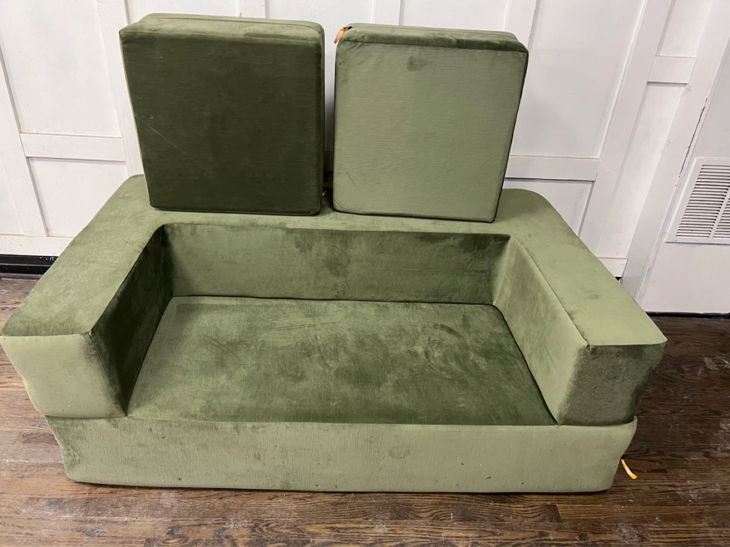 Modular Sectional Sofa - Olive Green Velvet