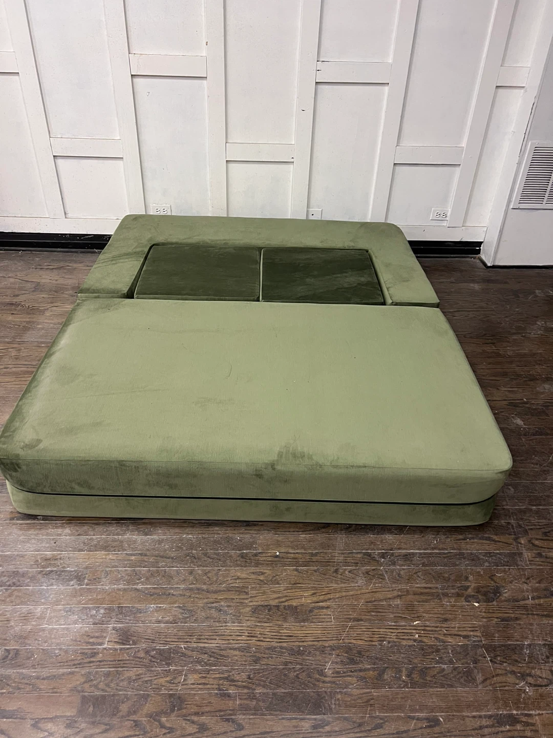 Modular Sectional Sofa - Olive Green Velvet - photo 3