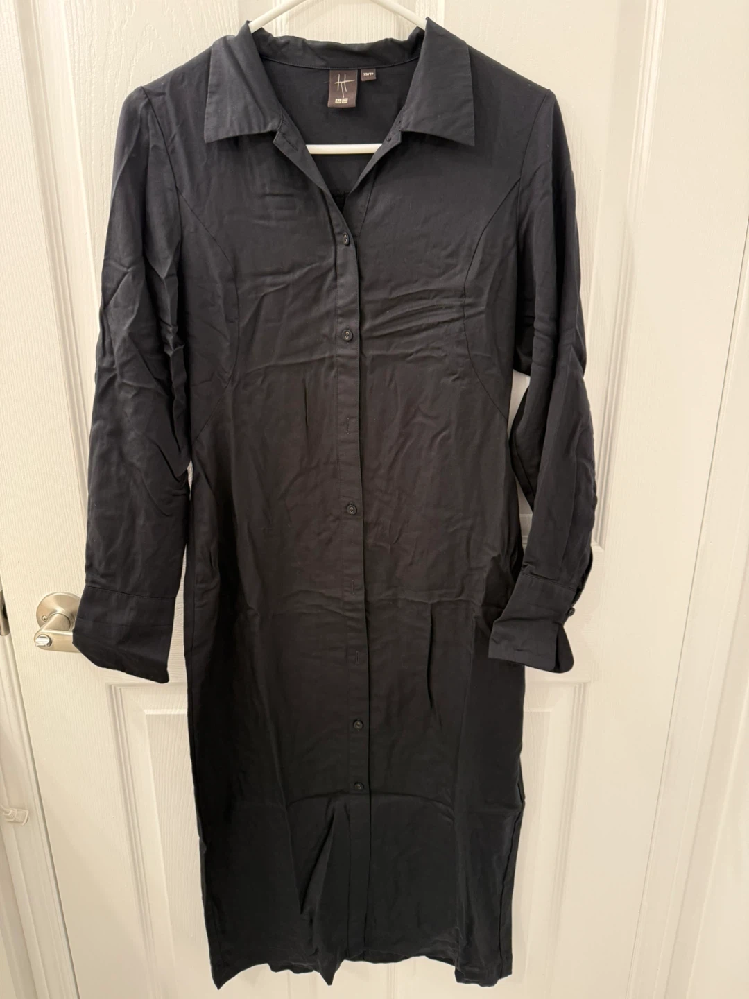 Uniqlo Hana Tajima Black Long Sleeve Shirt Dress