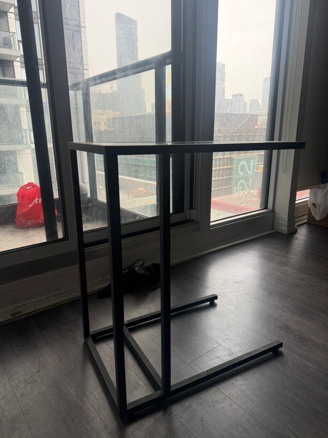 Glass Top C-Table Side Table - photo 2