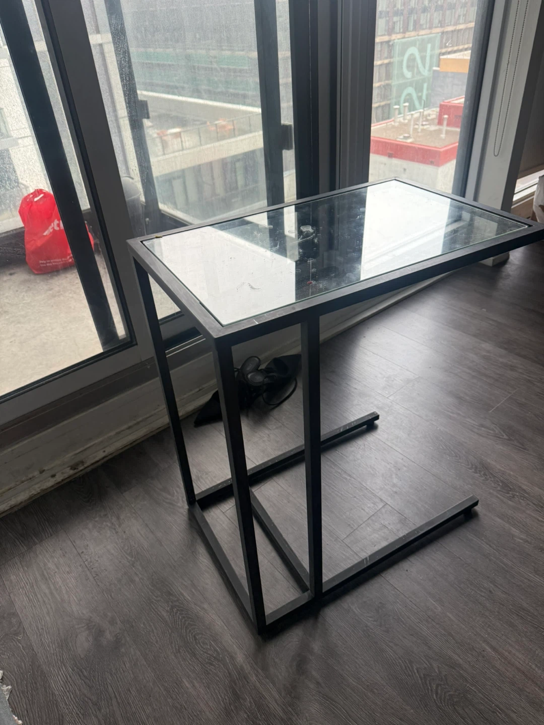 Glass Top C-Table Side Table - photo 3
