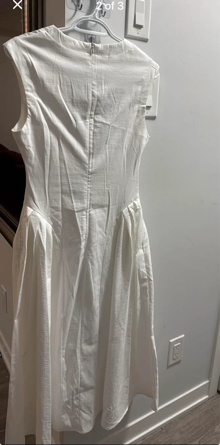 Cider White Sleeveless Midi Dress - XS - photo 3
