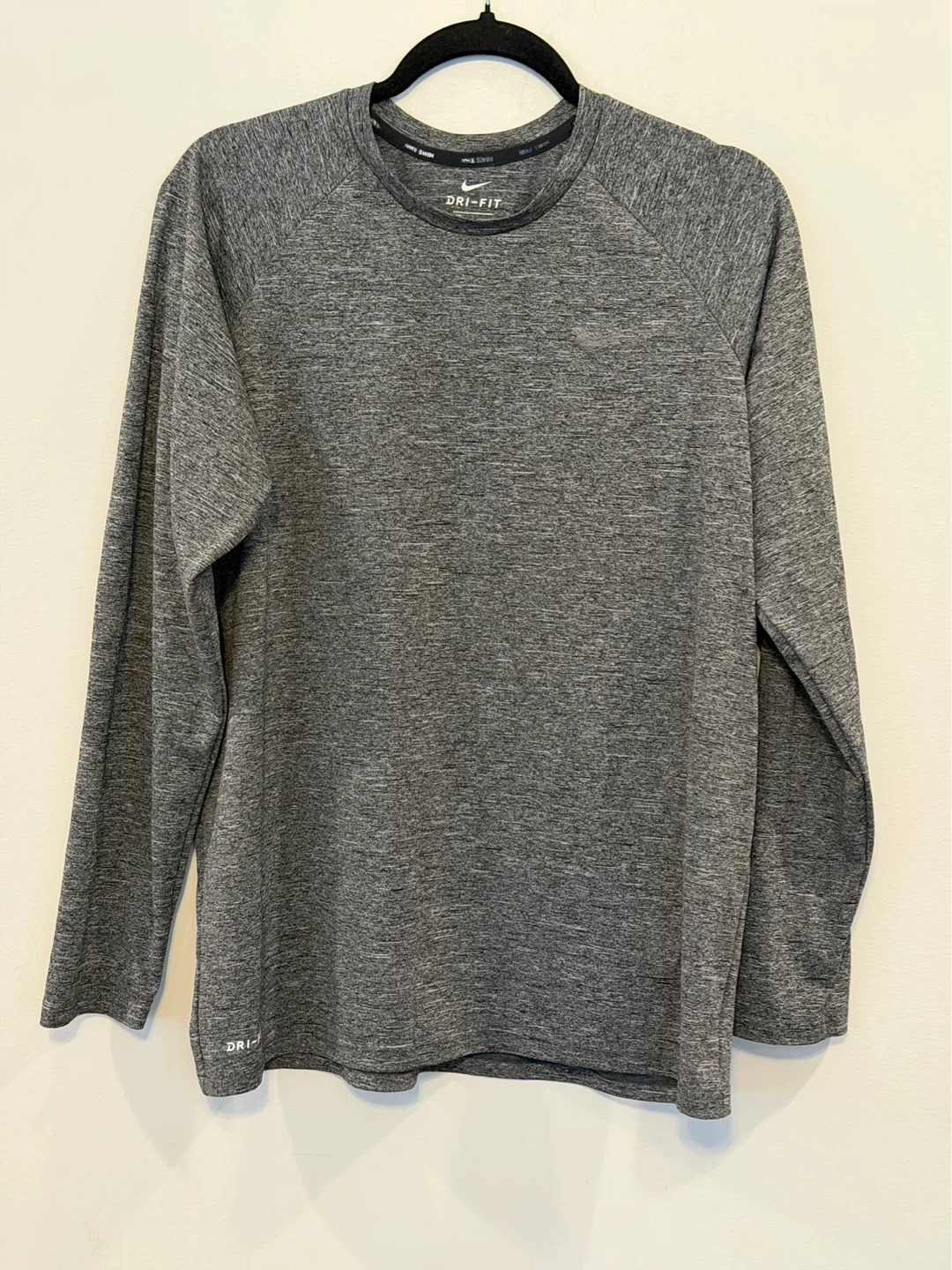 Men’s Nike Dri-FIT Long Sleeve Athletic Shirt - Grey - Size L