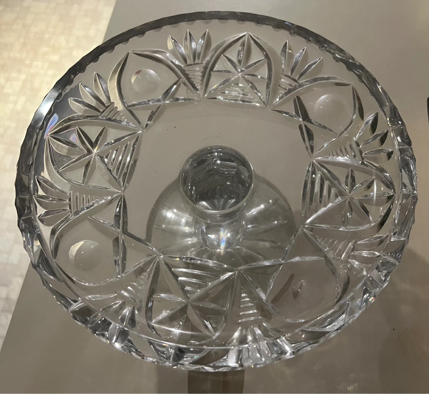 Crystal Pedestal Fruit Bowl - photo 2