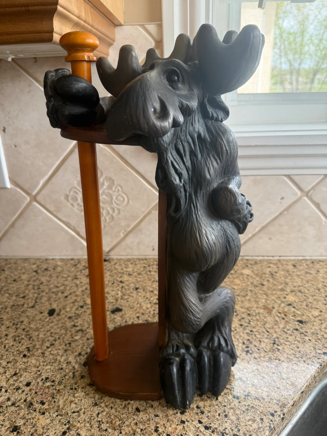 Mountain Mooses Paper Towel Holder by Phyllis Driscoll