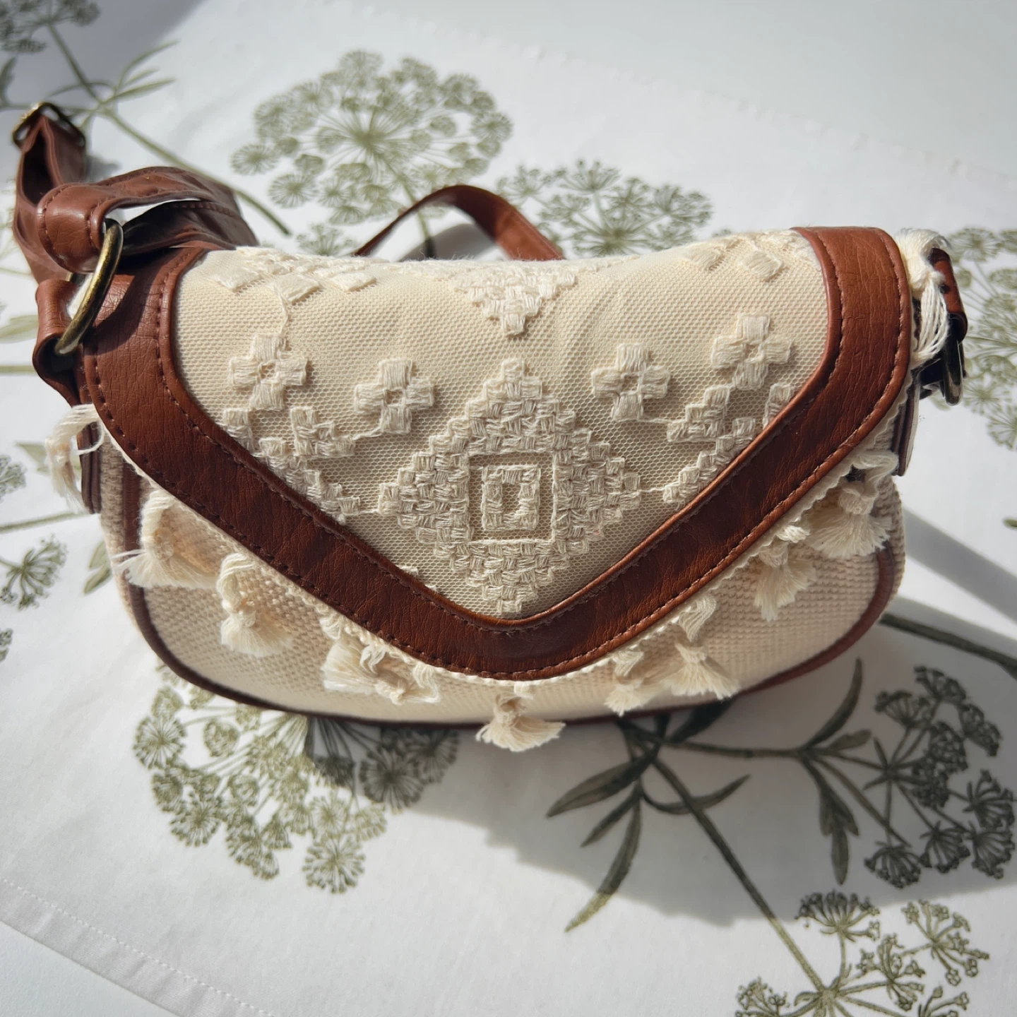 Stylist Closet Sale ✨ Neutral Tone Boho Canvas Purse - New - photo 5