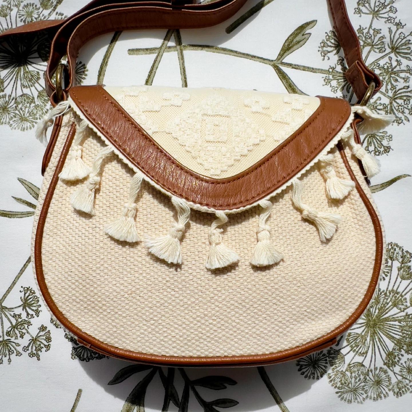 Stylist Closet Sale ✨ Neutral Tone Boho Canvas Purse - New - photo 2
