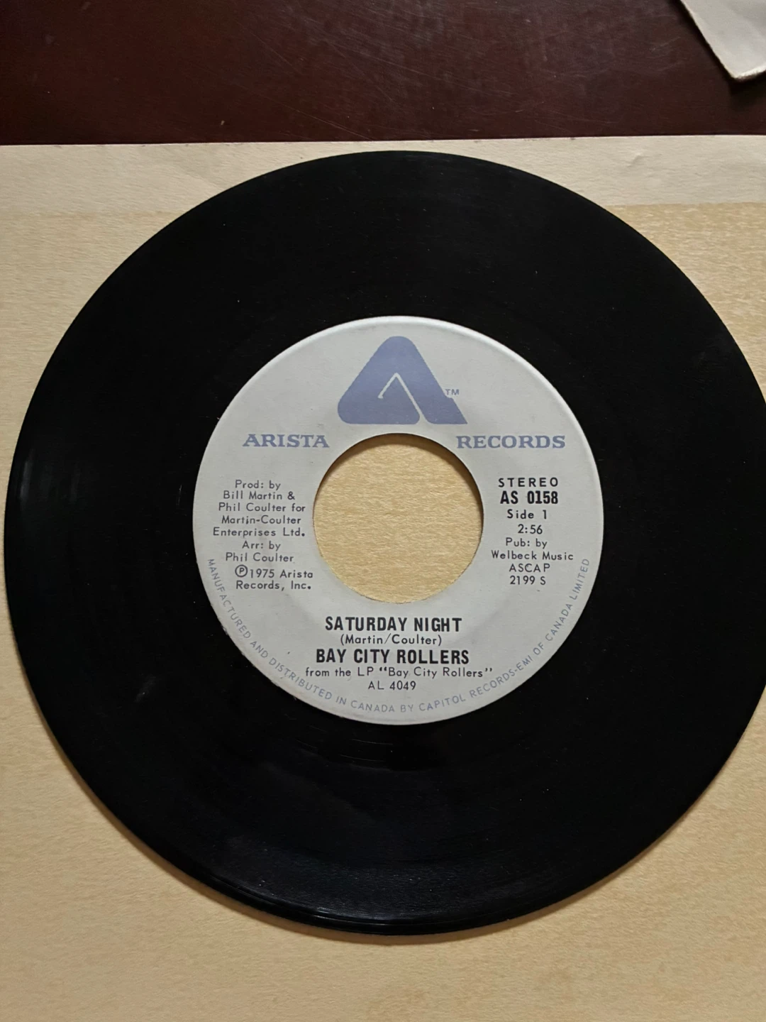 Bay City Rollers – Saturday Night 45 vinyl record music vintage