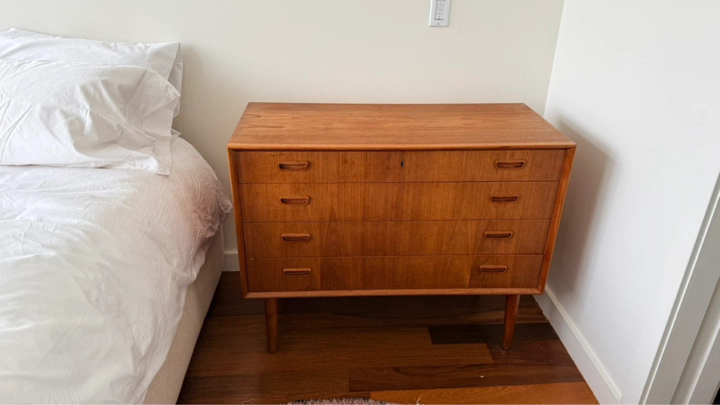 Danish Teak 4-Drawer MCM Dresser - photo 2