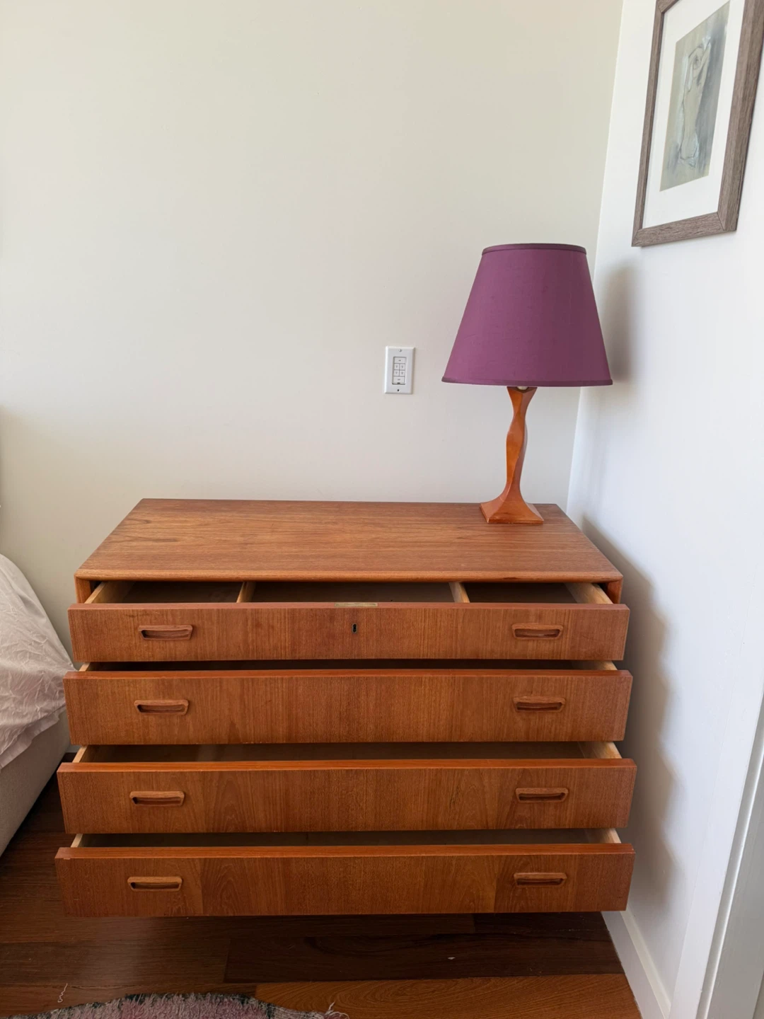 Danish Teak 4-Drawer MCM Dresser