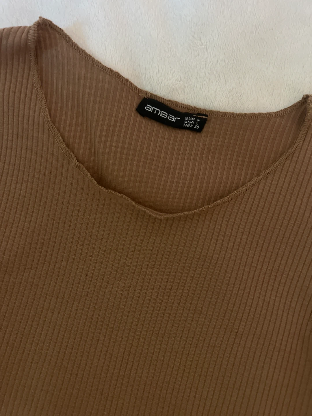 Ambar ribbed tank top - brown, L - photo 2