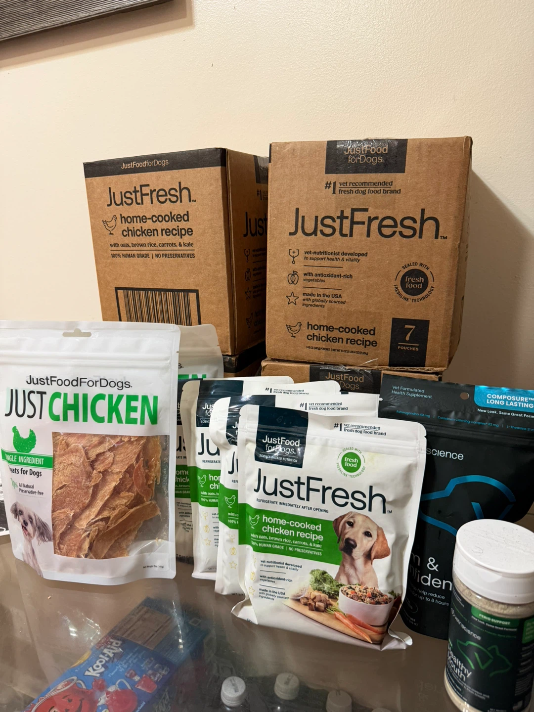 JustFresh Home-Cooked Chicken Recipe Dog Food Pouches