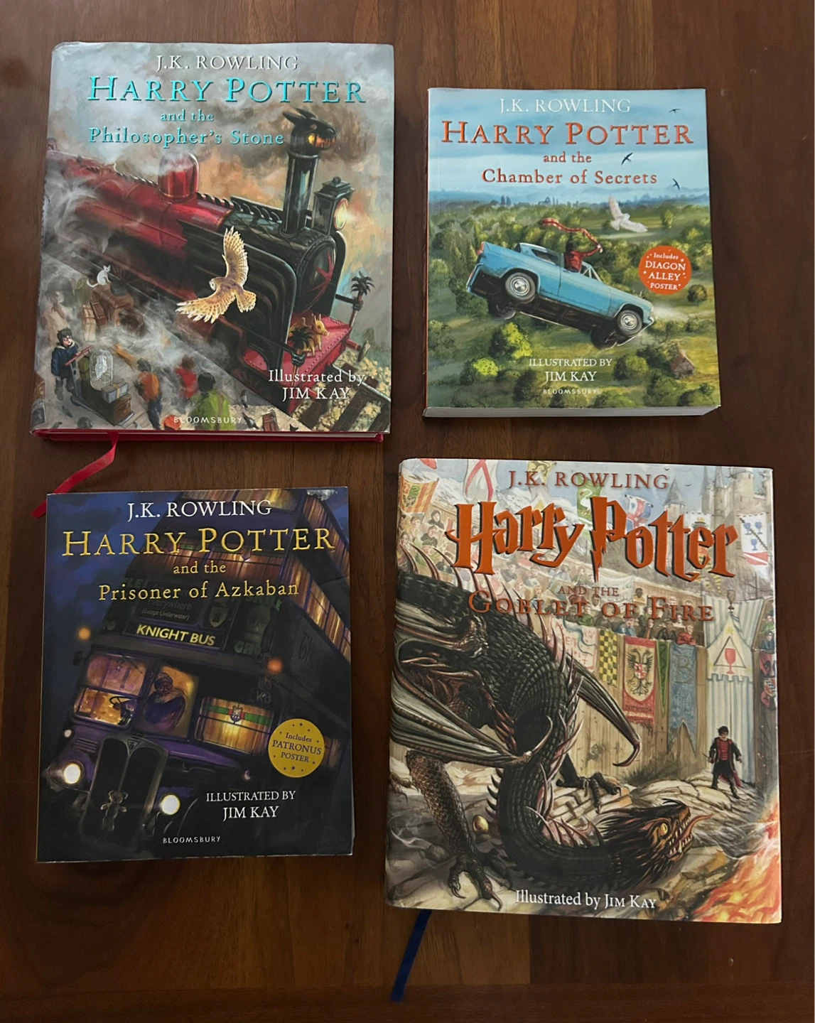 Harry Potter Illustrated Books by Jim Kay (4 Books)
