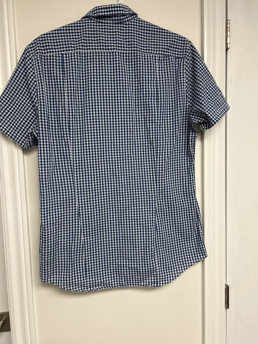 H&M Men's Short Sleeve Shirt - Blue/White - Medium - photo 3