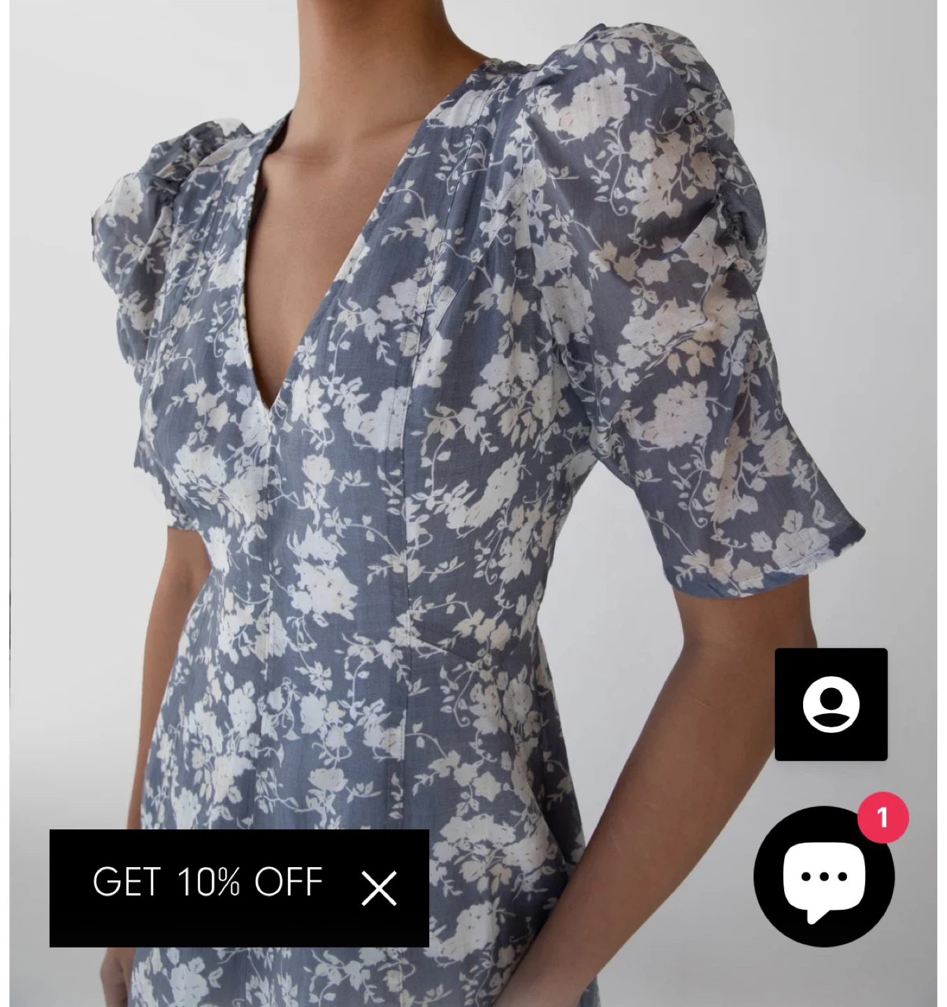 OAK + FORT Floral Puff Sleeve Dress - XS - photo 5
