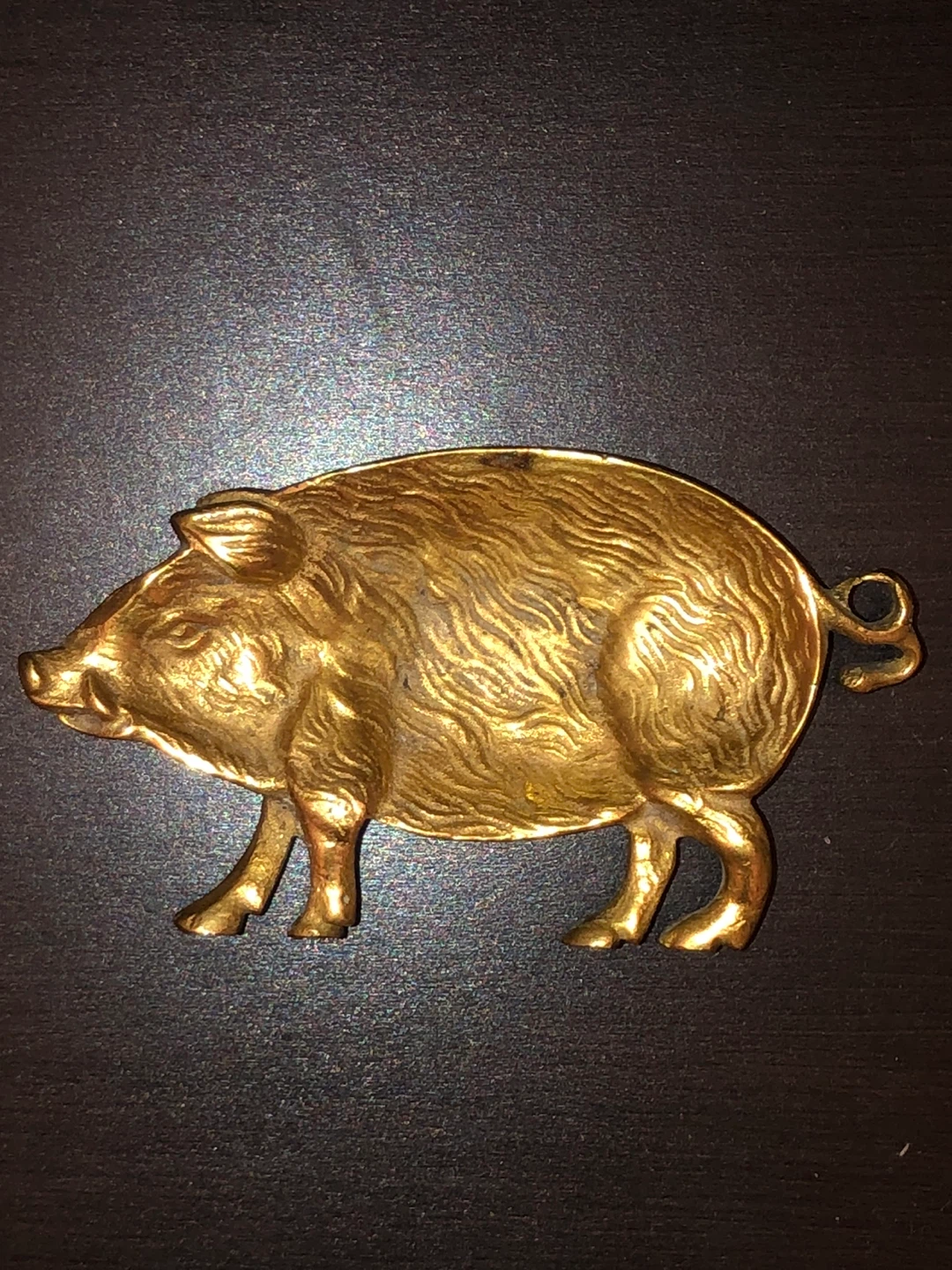 Vintage 1960,s Brass Pig Trinket Dish /firm price