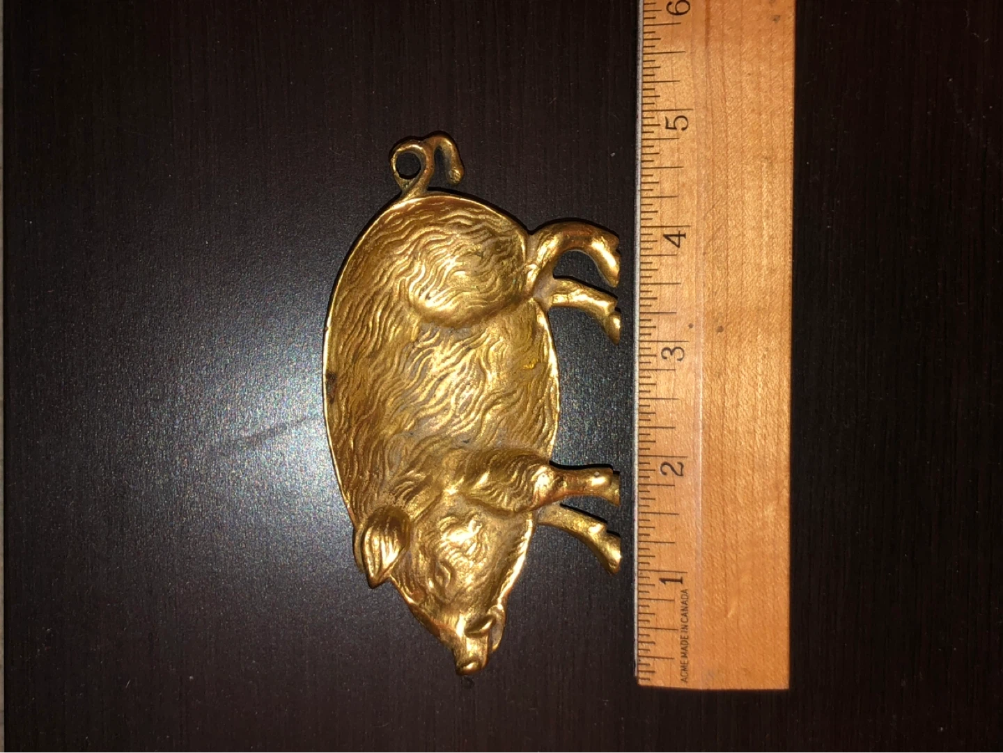 Vintage 1960,s Brass Pig Trinket Dish /firm price - photo 2