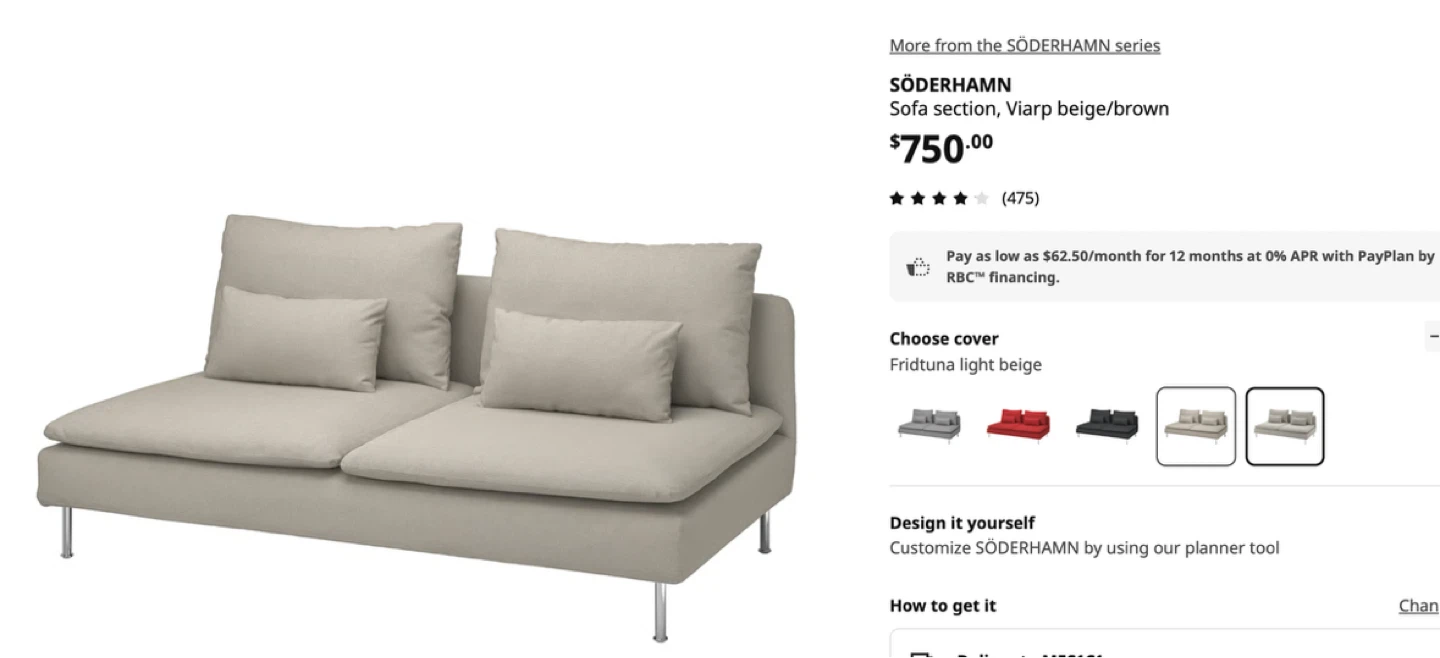 IKEA Söderhamn Sofa Section - photo 3