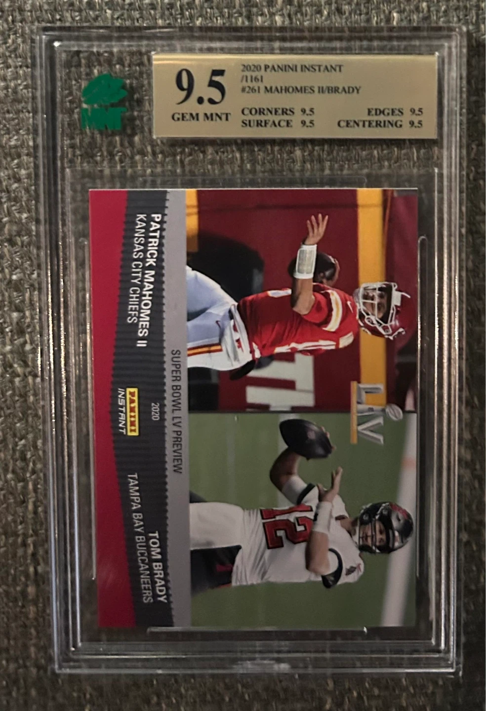 2020 Panini Instant NFL Super Bowl LV Brady / Mahomes MNT 9.5 - photo 2