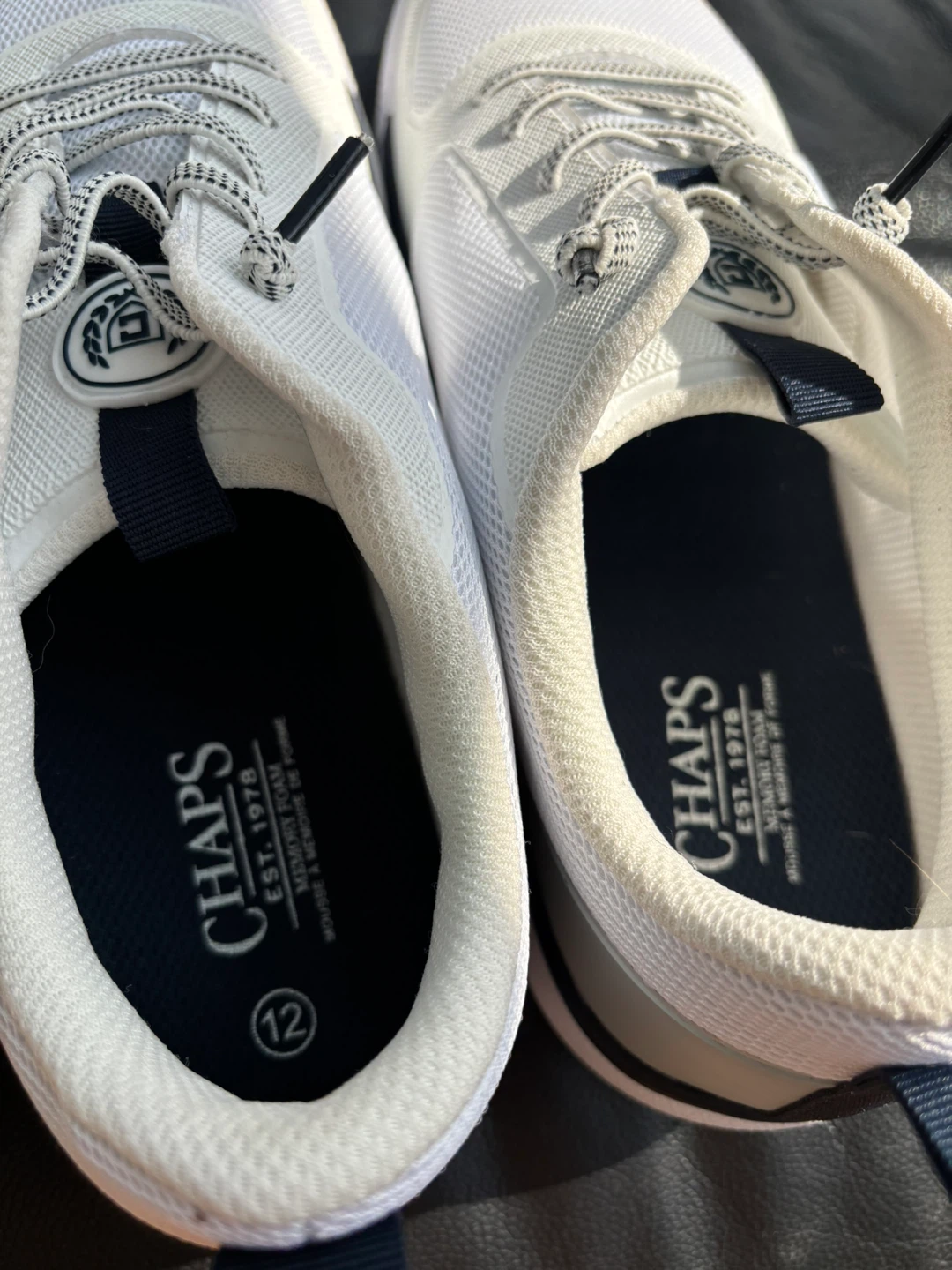 Chaps Men's White Memory Foam Sneakers Size 12 - photo 2
