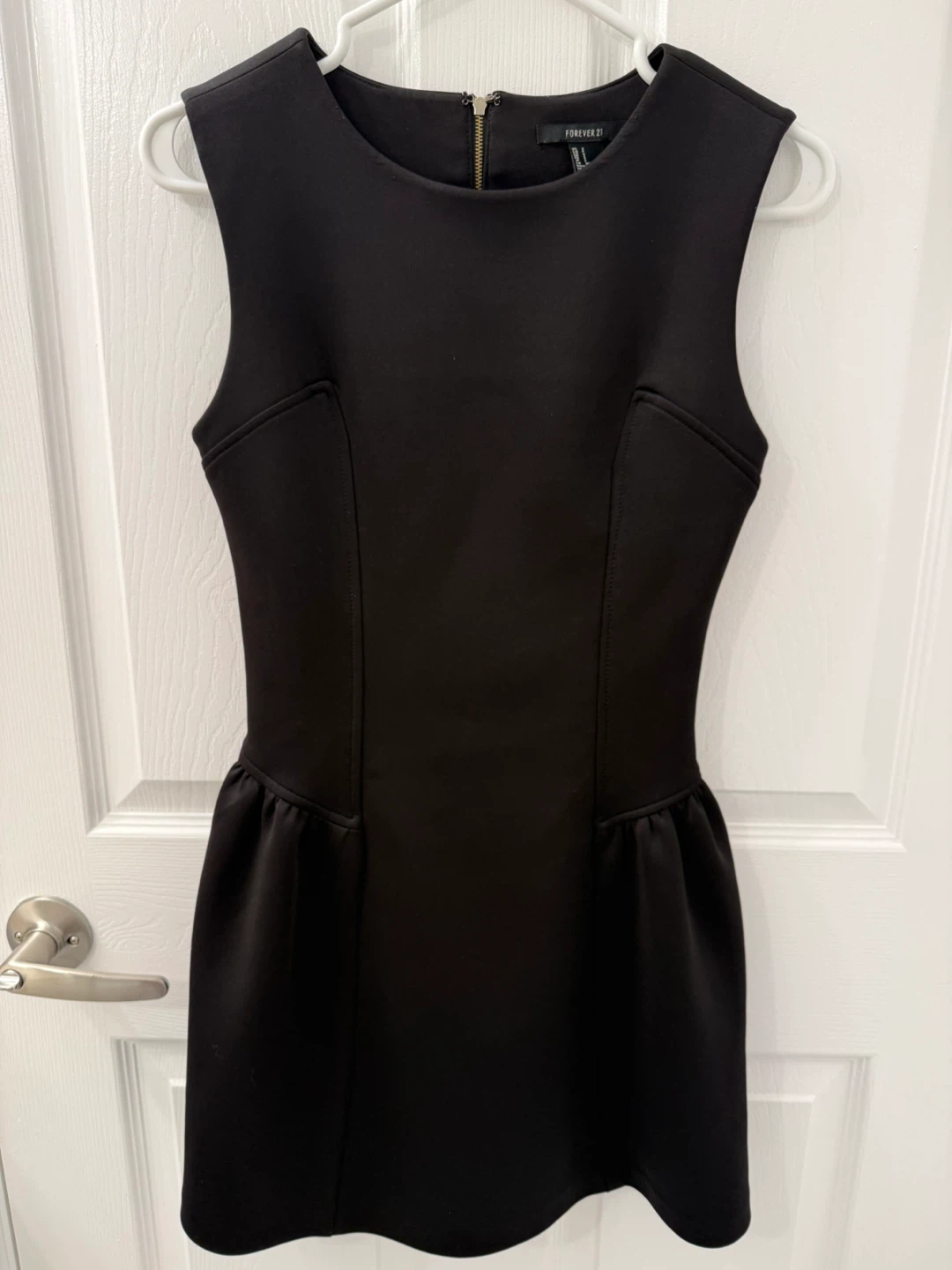 Black Sleeveless Peplum Dress
