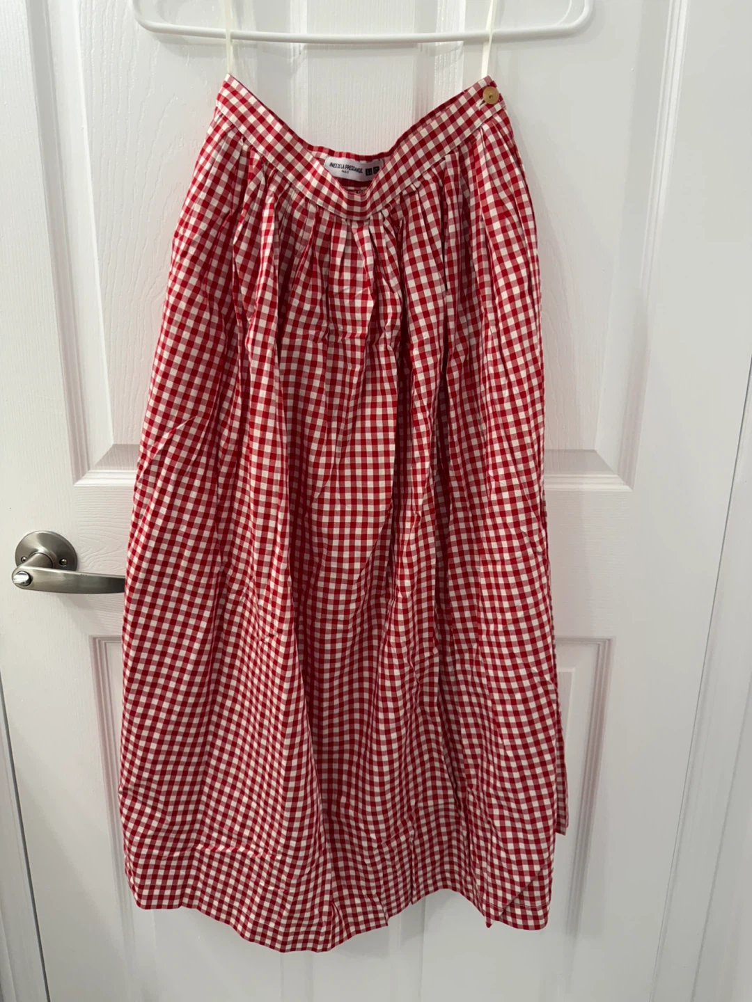 UNIQLO x Ines de la Fressange Gingham Midi Skirt - Red
