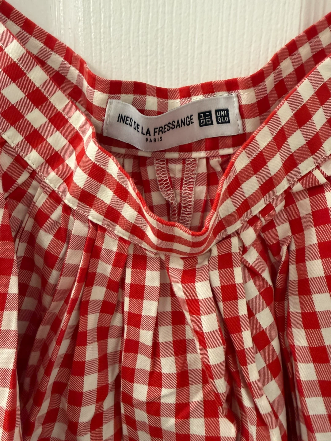 UNIQLO x Ines de la Fressange Gingham Midi Skirt - Red - photo 2