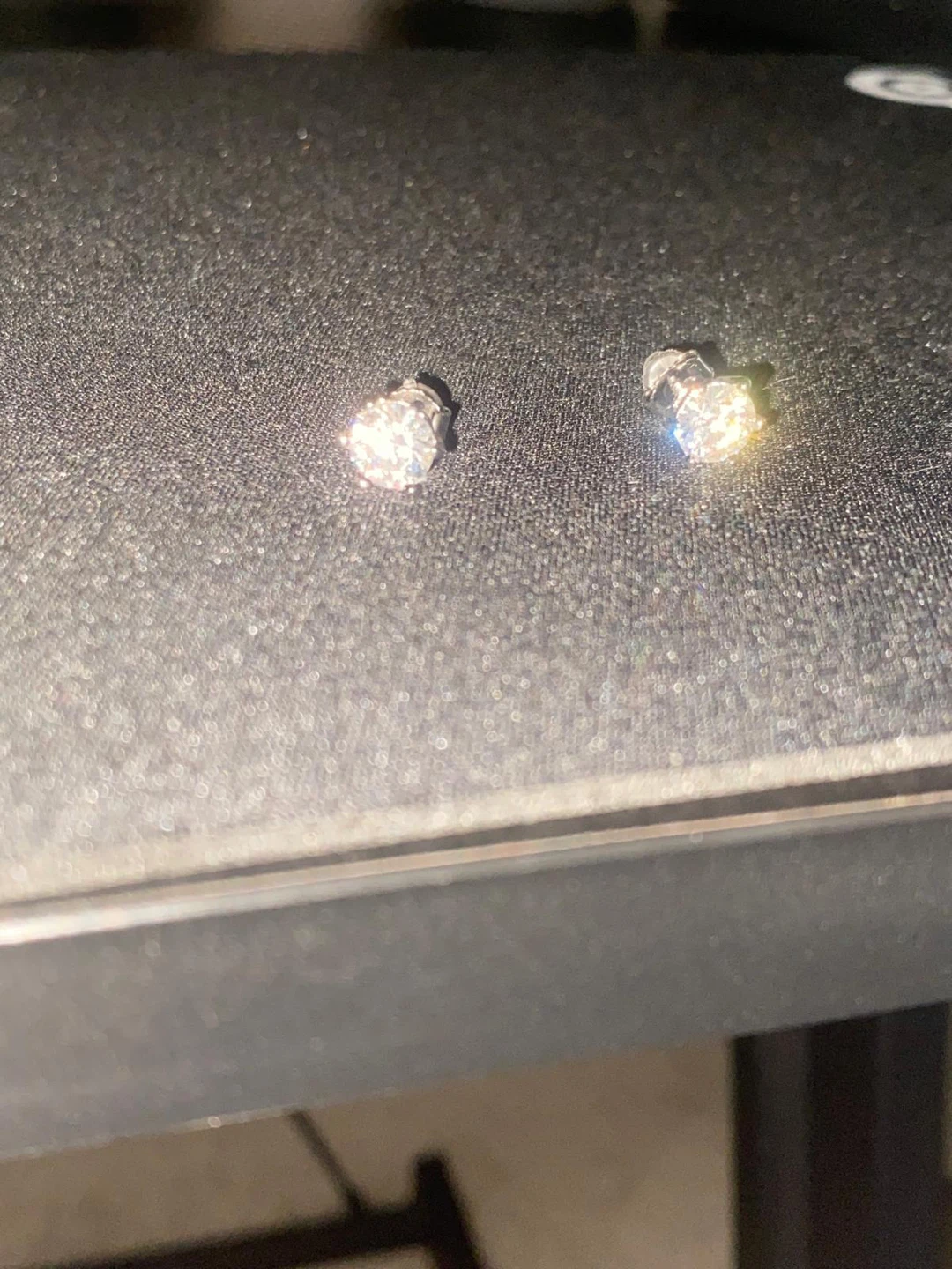 Iced out stud earrings, brand new, *PASSES DIAMOND TESTER* - photo 3