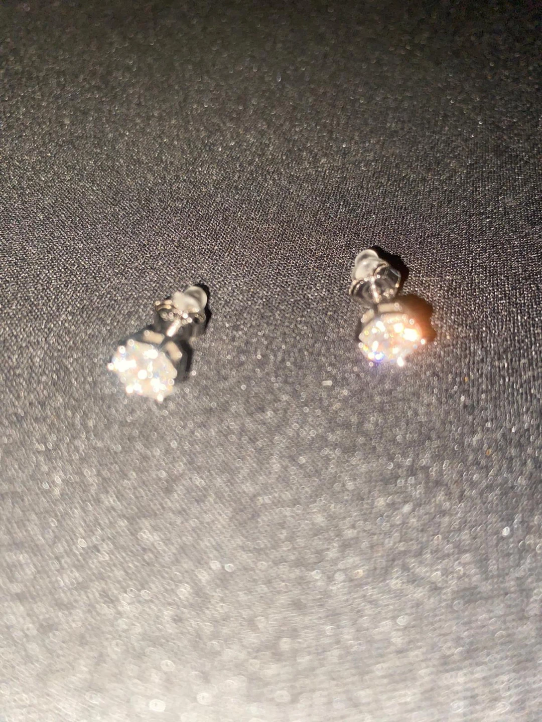 Iced out stud earrings, brand new, *PASSES DIAMOND TESTER*