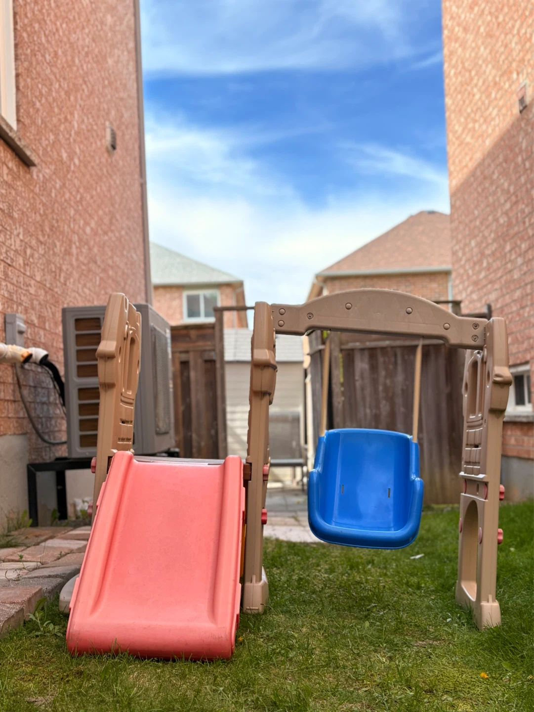 Little Tikes play structure with slide and swing