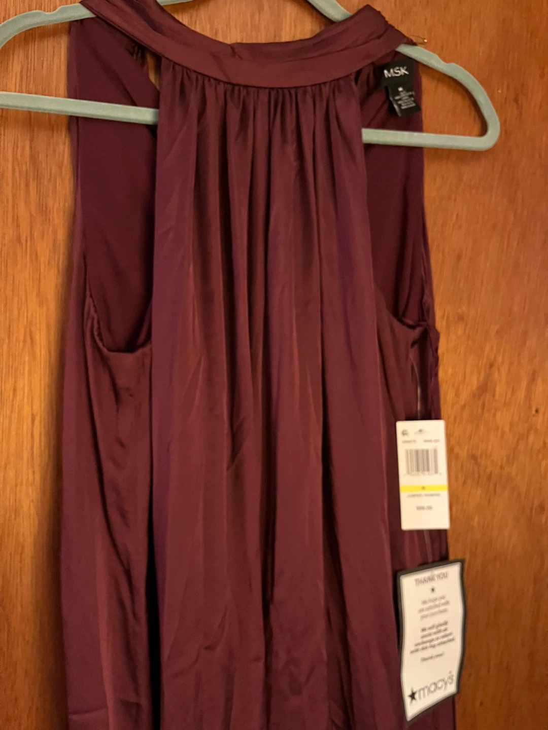 MSK Women's Jumper Romper Size M Burgundy
