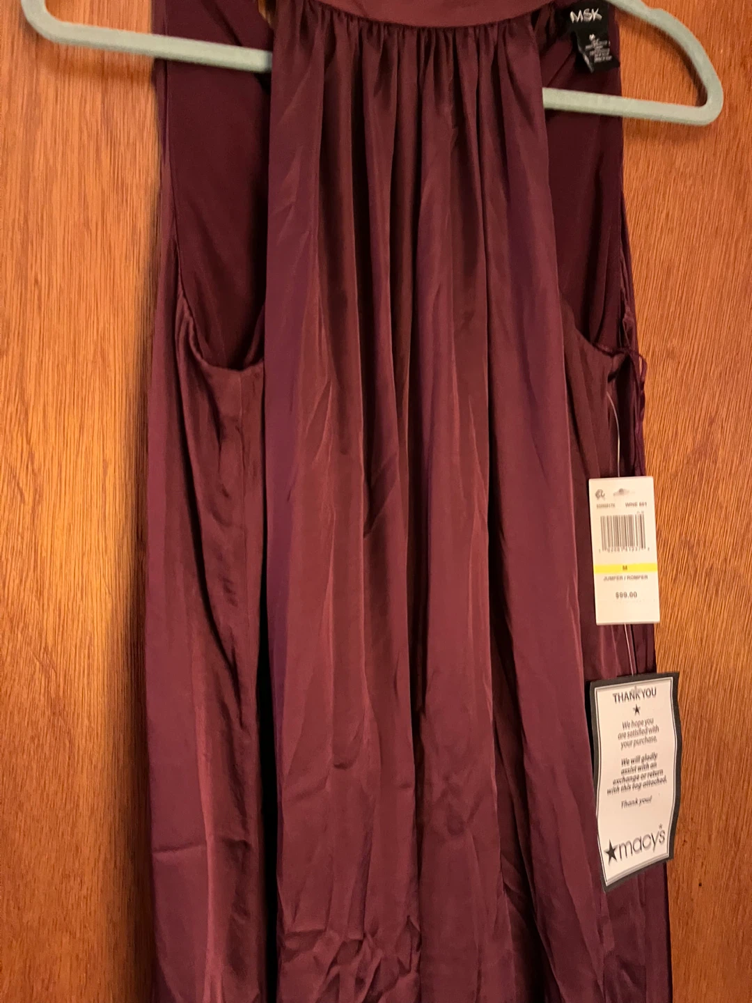 MSK Women's Jumper Romper Size M Burgundy - photo 3