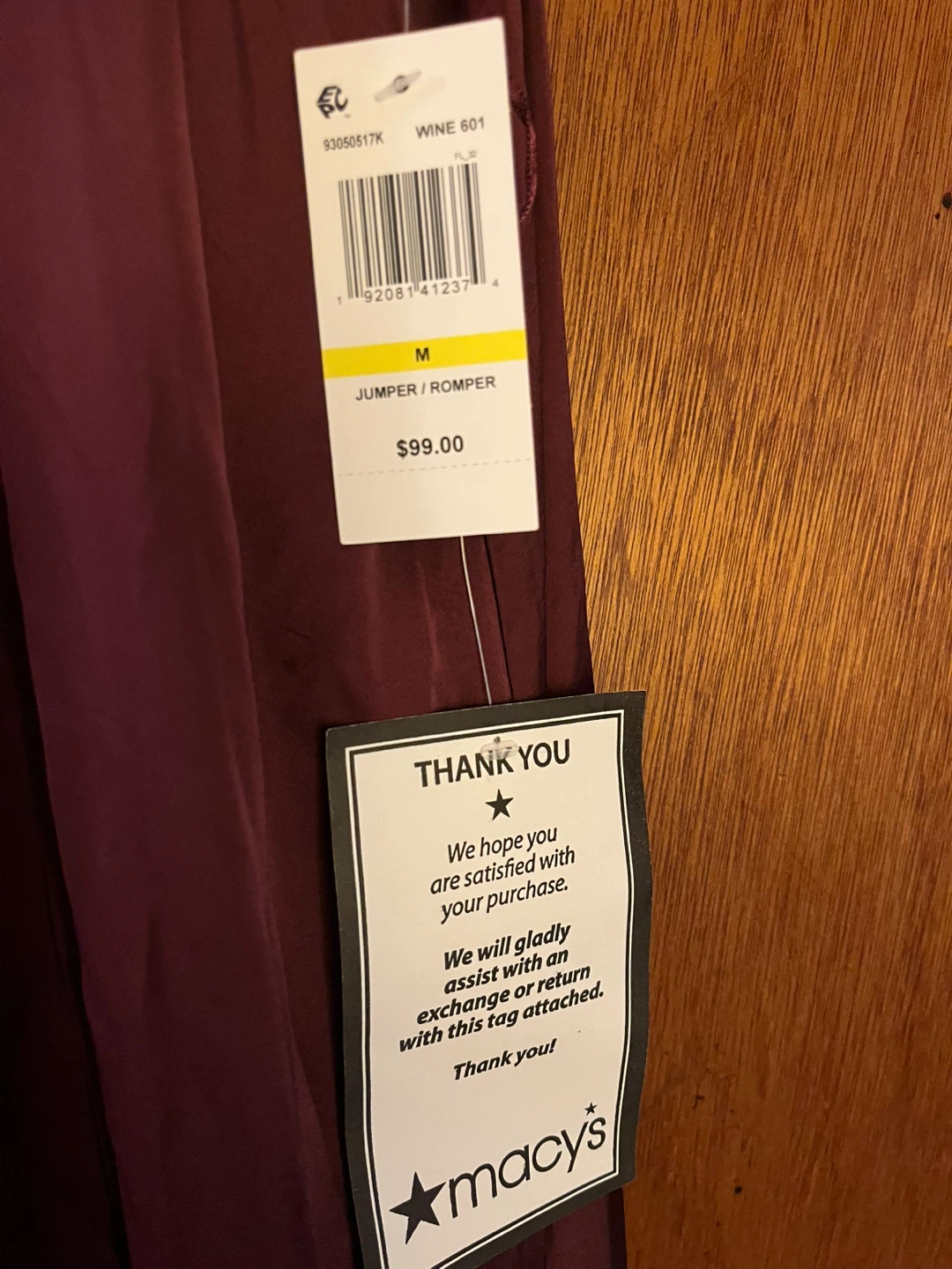 MSK Women's Jumper Romper Size M Burgundy - photo 2