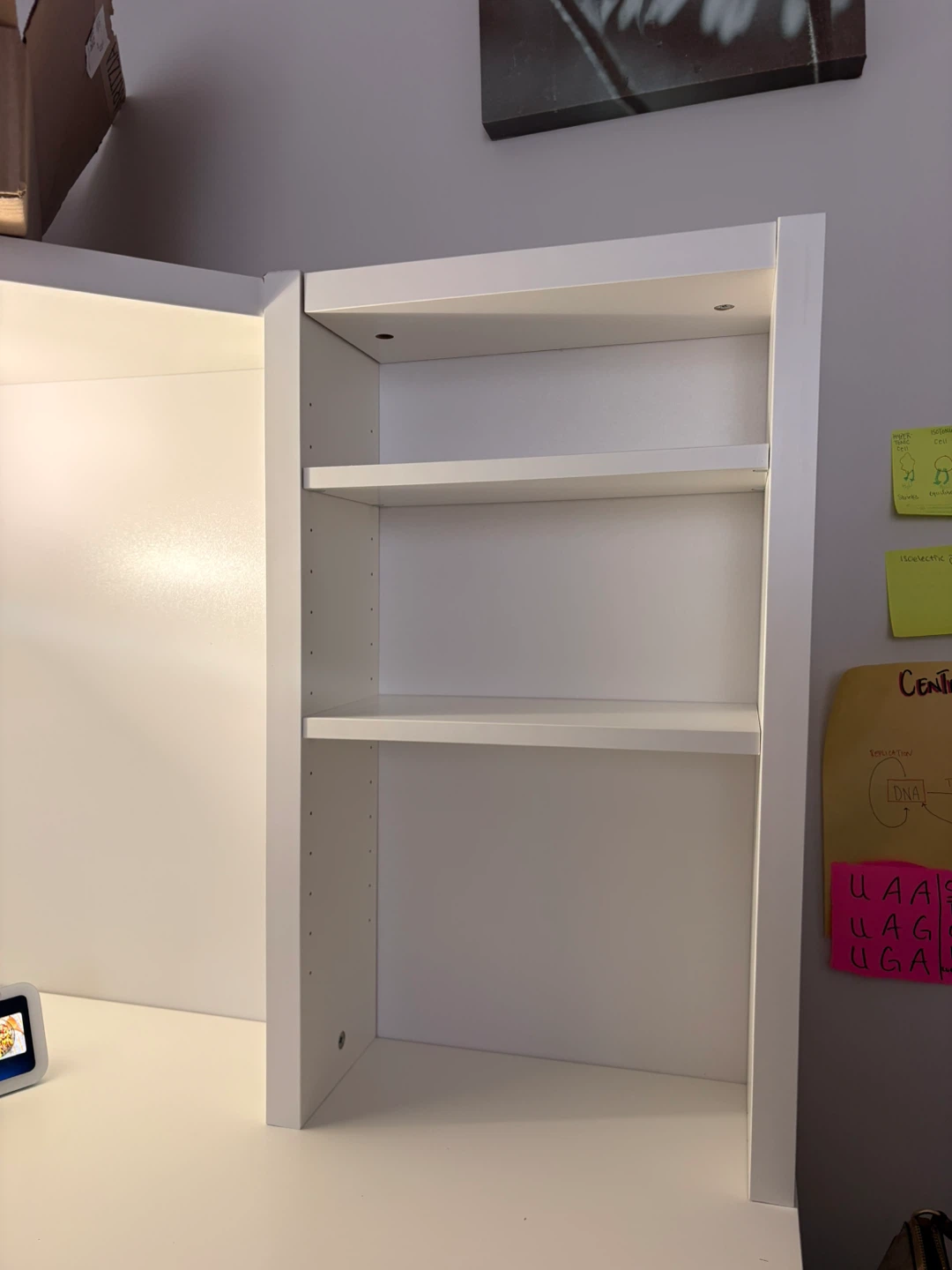 IKEA White Corner Desk with Shelves - photo 2