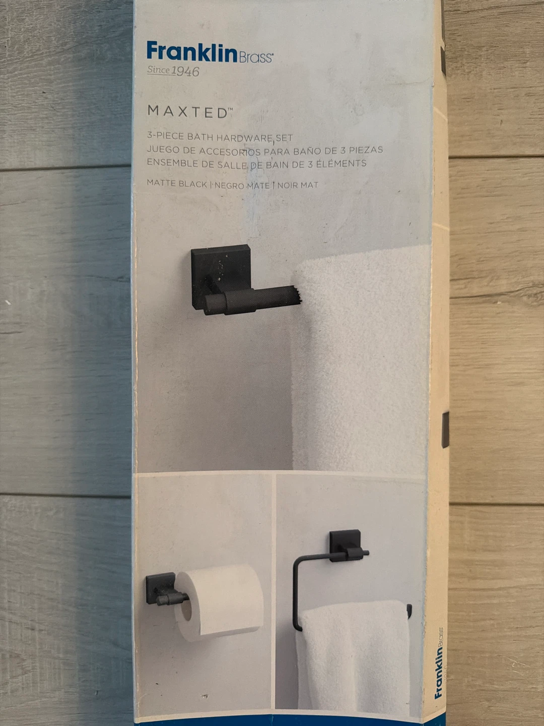 Franklin Brass Maxted 3-Piece Bath Hardware Set Matte Black
