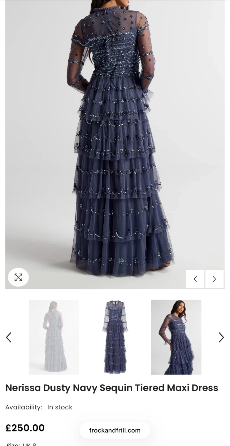 Frock and Frill Nerissa Maxi Dress - Dusty Navy - photo 2