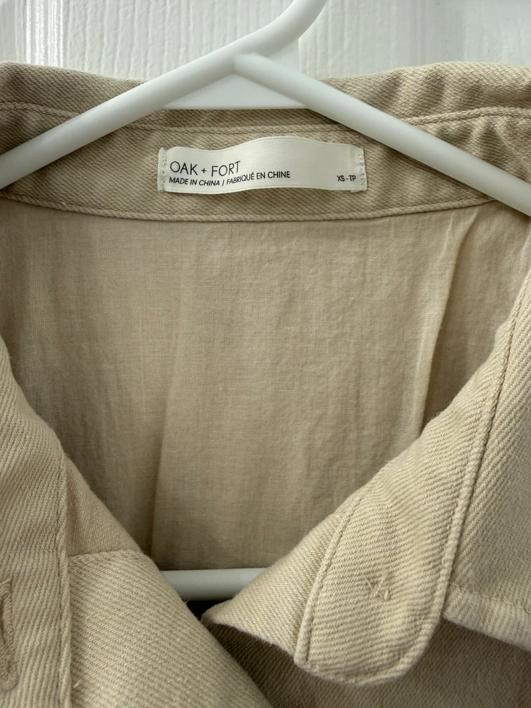 OAK + FORT Beige Short Sleeve Shirt XS-TP - photo 2
