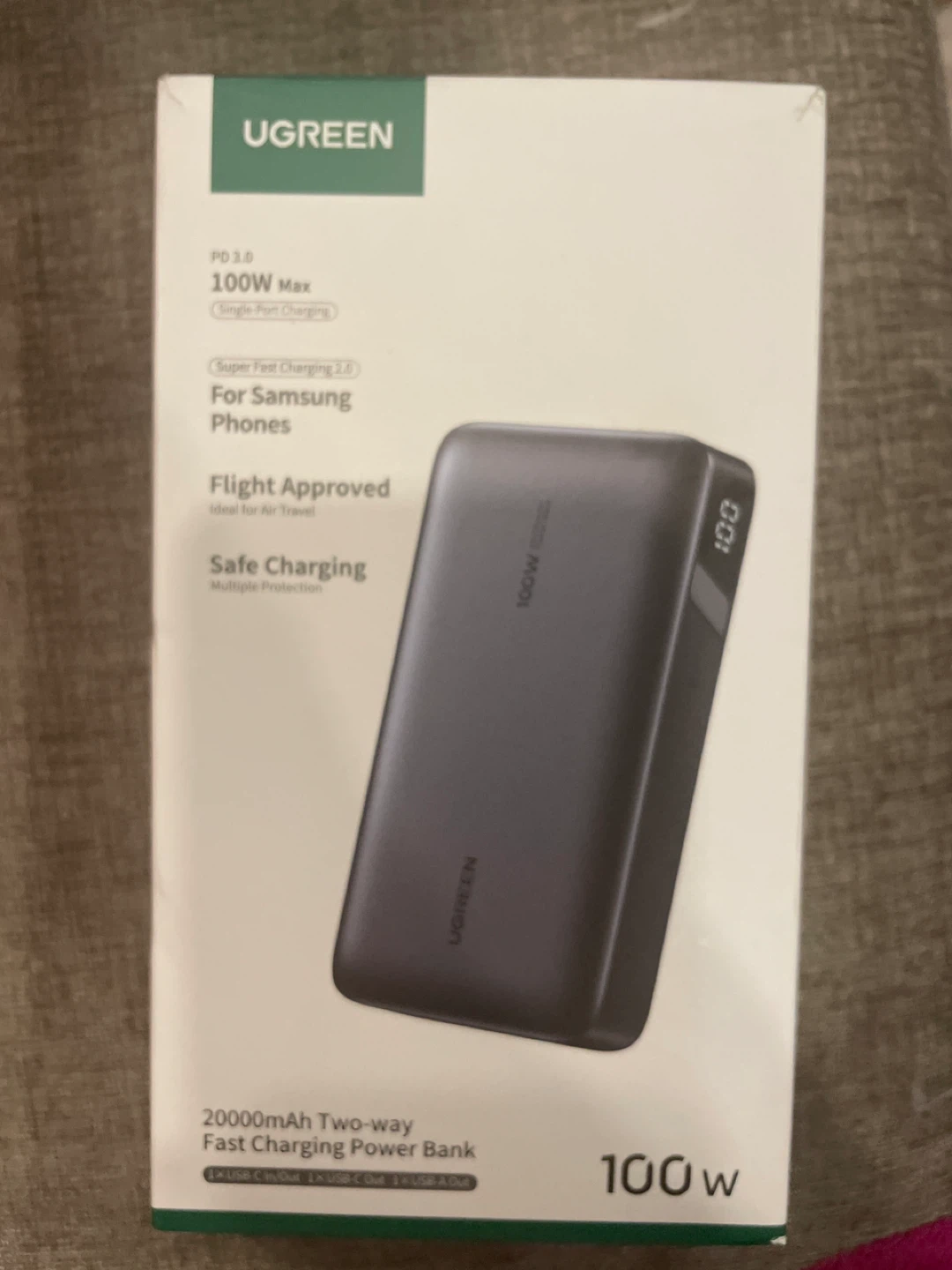 UGREEN 100W 20000mAh Power Bank Fast Charge