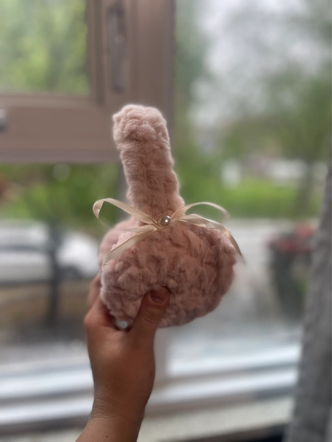 Pink Faux Fur Earmuffs with Bow - photo 3