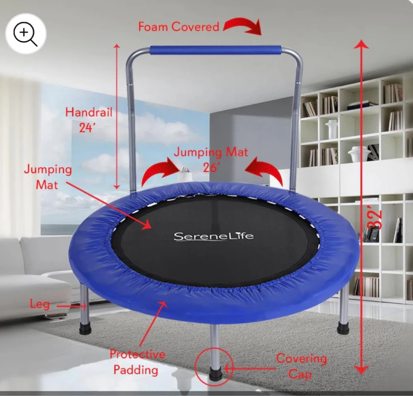 Mini Trampoline with Handle