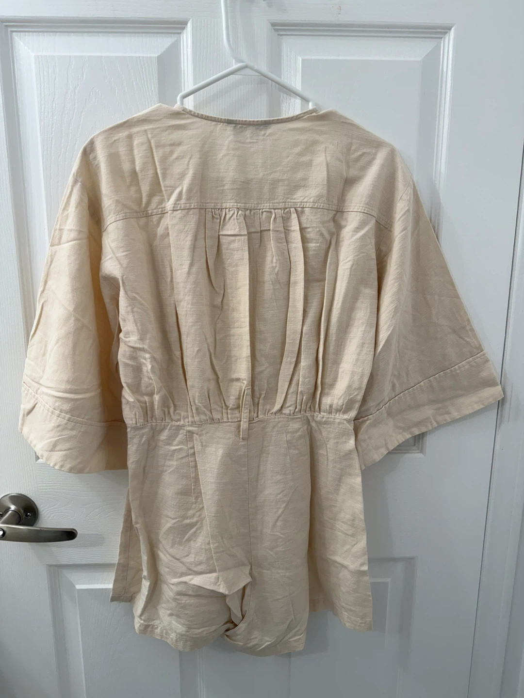 SHEIN Women's XS Cream Linen Blend Romper - photo 3