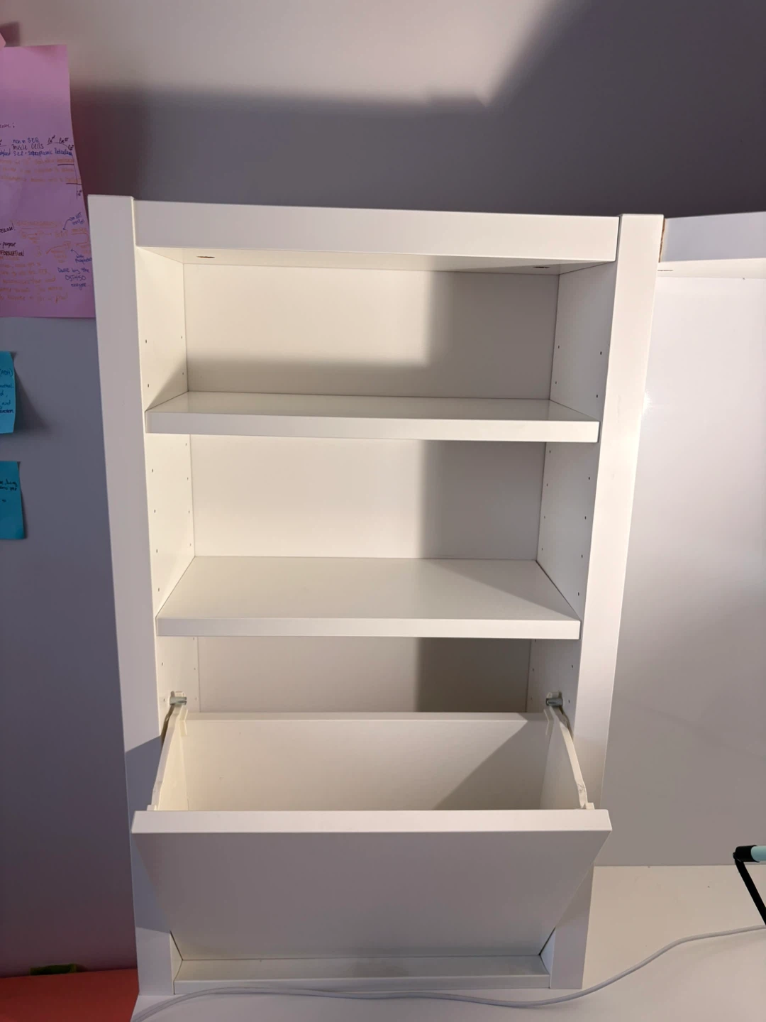 IKEA White Corner Desk with Shelves - photo 4
